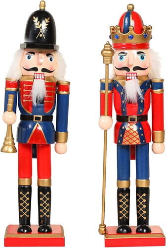 2pcs nussknacker figuren holz - 2pcs,