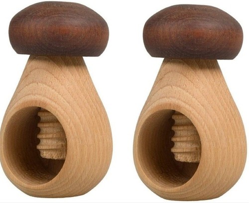 Nussknacker pilz 2er set holz - pilz,