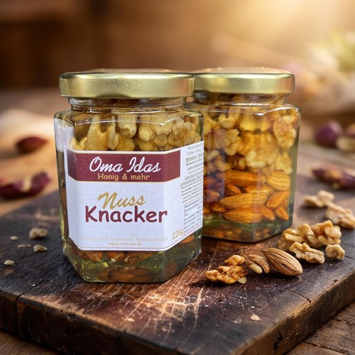 Nussknacker honig mit mandeln - honig,